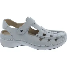 WOLKY Halbschuh mit Klettverschluss Rolling Sun 0720436-120, Fantastic Nubukleder, Weiß, 38 - Weiß - 38