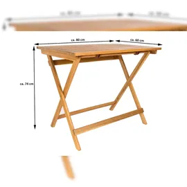 Sam SKARA Klapptisch 80 x 60 x 74 cm Beige