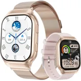 Smartwatch, Smartwatch Damen Herren, 1,96" AMOLED Fitness Tracker Uhren für Android iOS, IP68 Wasserdicht Pulsmesser Schrittzähler Aktivitätstra...