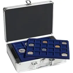 Münzkoffer für 112 Münzen inkl. 6 Münztableaus