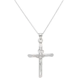 Kette mit Anhänger SMART JEWEL "Anhänger Kreuz, Silber 925", silber, Halsketten, Damen, 50cm, Silber 925 (Sterlingsilber)