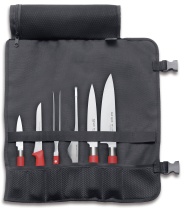 Dick Textil-Rolltasche, 6-teilig, Messertasche aus strapazierfähigem Obermaterial und Werkzeug-Basissortiment, Maße: 50 x 42 cm