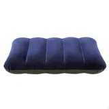 Intex - Aufblasbares Campingkissen Flocked Blue, Vinyl, Blau, 43x28x9 cm