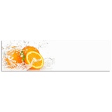 Artland Küchenrückwand »Orange mit Spritzwasser«, (1 tlg.), Alu Spritzschutz mit Klebeband, einfache Montage, orange