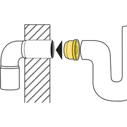 Gummi-Nippel für Metallrohre (Ausführung: Gummi-W-Nippel NW 40-50 1 1/4'')
