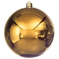 Buttinette Weihnachtskugel aus Kunststoff, gold, 14 cm Ø