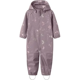 NAME IT Alfa08 Softshell Foil 1fo Overall - Elderberry / Butterfly - 24 Monate