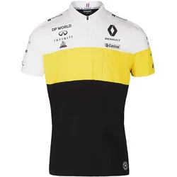 Le Coq Sportif Fomel 1 F1 Renault Herren Polo-Shirt Kurzarm-Shirt Baumwoll-Shirt 2010954 Schwarz/Weiß/Gelb - S