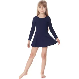 Merry Style Bodykleid Mädchen Tanzbody mit langen Ärmeln Balletkleid Body MS10-138 blau 110