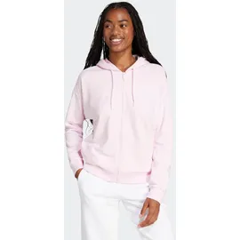adidas Damen, Essentials LINEAR FRENCH Terry Hoodie Sweatshirt, Clear pink/White, S