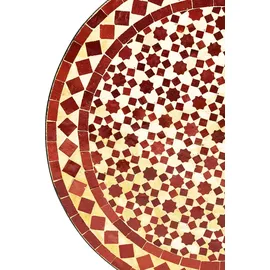 Marrakesch Orient & Mediterran Interior Mosaiktisch Ø 60 x 0 cm Beige/Rot