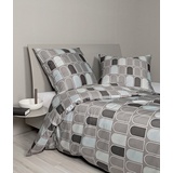 JANINE Design Bettwäsche JD 135 x 200 cm Satin Grau Taupe