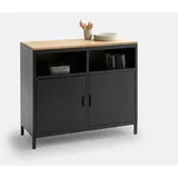 La Redoute Interieurs Küchen-sideboard Hiba Mit 2 Türen Und 2 Fächern Schwarz