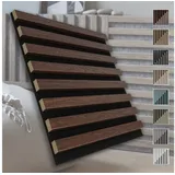 marbet design Wandpaneel, (Akustikpaneele Akustikquadrate 40x40cm Wandverkleidung Holz - (1 Paneel, schwarz - Eiche dunkel) Filz Akustik Effekt innen Flur Wohnzimmer)
