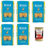 De Cecco Tubetti Lisci N.62, 100% Italienisch Pasta Nudeln 5x 500g+Polpa 400g