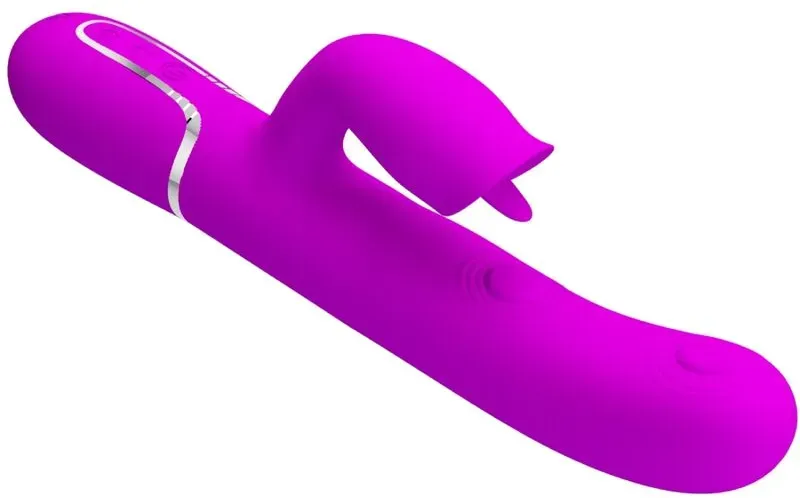 PRETTY LOVE - Rabbit Vibrator mit Zungenfunktion Fuchsia