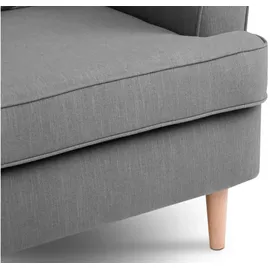 Konsimo Ohrensessel Stralis Webstoff 82 x 108 x 80 cm Grau mit Kissen