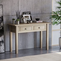 Vida Designs® Panama Konsolentisch 2 Schubladen Eiche Natur Wachs Finish Möbel