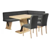 Home Affaire Eckbankgruppe Laros Sitzgruppe, Eckbank, Stühle, Tisch, (Set, 4tlg Set), perfekt für Küche, Esszimmer, Wohnzimmer, Bestseller schwarz
