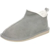 Hollert Damen Lammfell Hausschuhe Cinderella GRAU/WEIß warmes Innenfutter Merino Schaffell Hüttenschuhe Fellschuhe Echtleder Größe EUR 39 - 39 EU