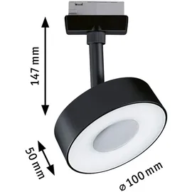 Paulmann URail LED Schienenspot Circle 180lm 5W 4000K 230V Schwarz Matt