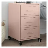 vidaXL Nachttisch Rosa 36x39x59 cm Stahl
