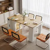 Esstisch Ausziehbar Mit Stauraum Und Rollen Mdf Okmyhome