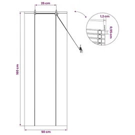 vidaXL Rollo Natur 50 x 160 cm Bambus/braun