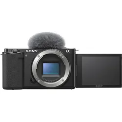 SONY Alpha ZV-E10 Body Vlogging Kamera Systemkamera, 7,5 cm Display Touchscreen, WLAN