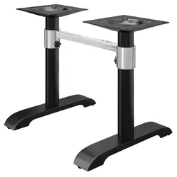 SAN.DIEGO | Bistro Doppel Tischgestell | Schwarz | +Verbinder