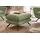 KAWOLA Hochlehnsessel CHARME Cord 72 x 100 x 80 cm Grün mit Hocker