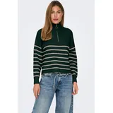 Only Strickpullover »ONLTOKYO L/S ZIP PULLOVER KNT NOOS«, Gr. S, Scarab Stripes:PUMICE STONE MEL., , 87005353-S