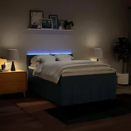 vidaXL Boxspringbett 140 x 200 cm Blau