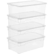 Rotho Clear Aufbewahrungsbox 33 x 19 x 11 cm 4-tlg. transparent