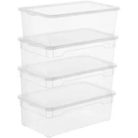 Rotho Clear Aufbewahrungsbox 33 x 19 x 11 cm 4-tlg. transparent