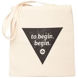 bodhi Baumwoll-Tragetasche, Design-Print "To begin, begin" 1 St