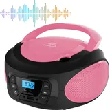 Cyberlux Tragbarer CD-Player Kinder Radio pink