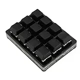 Bewinner Einhändig Programmierbare Mechanische Tastatur, Mechanische RGB Gaming Tastatur mit 12 Tasten, Programmierbare Makrotastatur mit Rotem Schalter für Linux, für OS X, für Wins