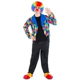 dressforfun Clown-Kostüm Herrenkostüm Clown Oleg, Bequeme, schwarze Hose mit Gummizug schwarz L | L