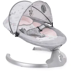 Cangaroo Babywippe Ari Musikfunktion Timer Fernbedienung Moskitonetz Bluetooth rosa