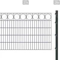 Arvotec Doppelstabmattenzaun »ESSENTIAL 100 zum Einbetonieren "Ring" mit Zierleiste«, Zaunhöhe 100 cm, Zaunlänge 2 - 60 m 46576969-0 anthrazit H/L: 100 cm x 54 m