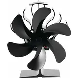 Aiperq - Wärmebetriebener Ofenventilator, Kaminventilator mit 6 Flügeln, Ofenventilator für Kamin, für Holz-/Holzbrenner oder Kamin