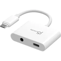 j5create JCA122 - USB-C zu Kopfhöreranschluss / Ladeadapter - 24 pin USB-C männl