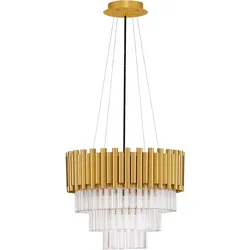NOVA LUCE Hängeleuchte "MAGNOLIA", gold, Ø 40cm, Lampen, Ohne Leuchtmittel