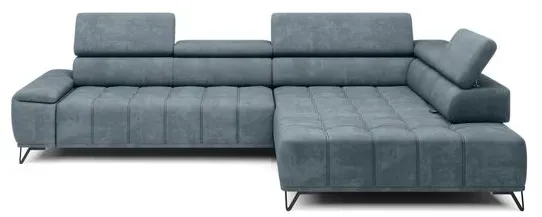 Ecksofa Palladio Stoff Ice Blue