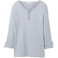 Tom Tailor Henley Langarm-T-Shirt Offwhite Navy Small Stripe XL