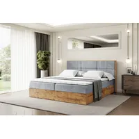 Altdecor Boxspringbett LOLLI1 mit H3-Matratze, Kopfteil und Bettkasten mit