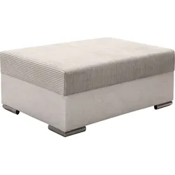 Hocker COLLECTION AB "John", beige, B:100cm H:40cm T:70cm, 100%Polyester, Hocker, Frei im Raum stellbar, wahlweise mit Federkern