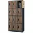 Jan Nowak Schließfachschrank Metall 185 cm x 90 cm x 40 cm Anthrazit-Holz 12 Fächer