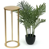 DanDiBo Ambiente DanDiBo Blumenhocker Metall Gold Rund 50 cm Blumenständer Beistelltisch 96510 S Blumensäule Modern Pflanzenständer Pflanzenhocker - Gold